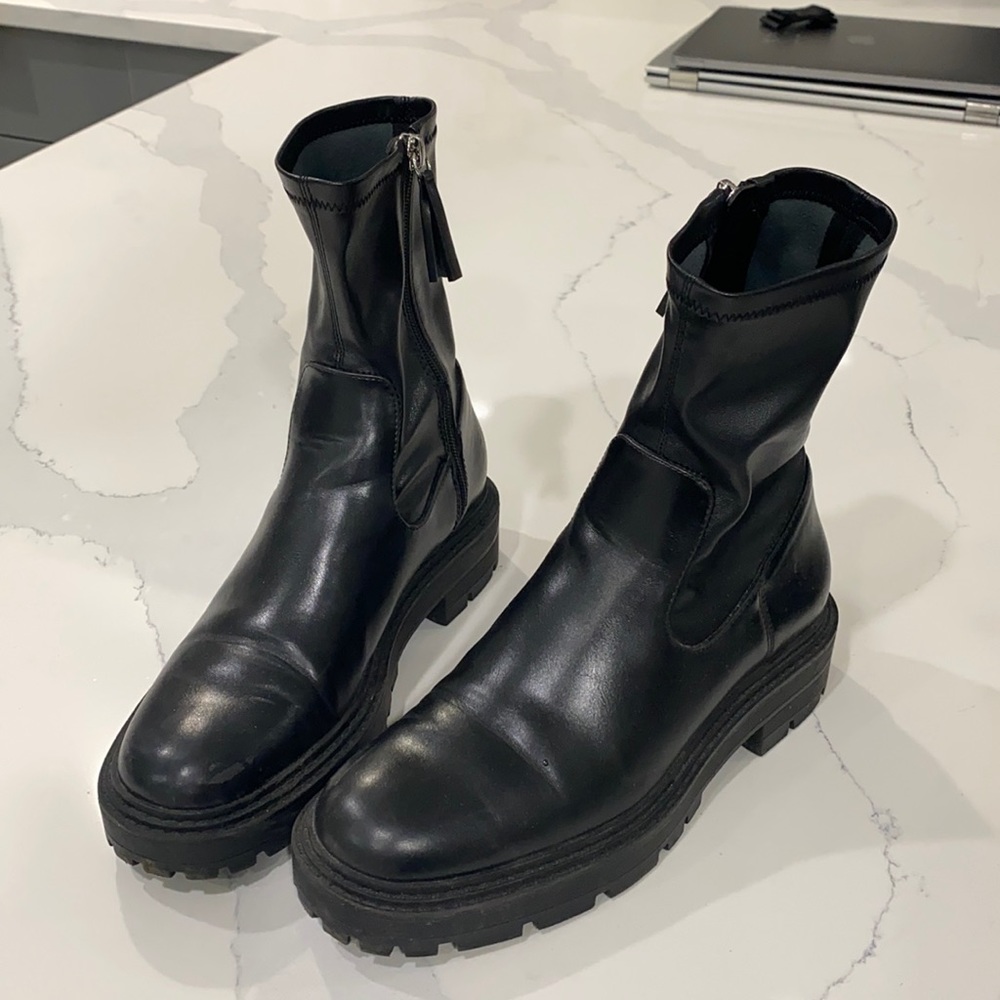 Zara platform boots